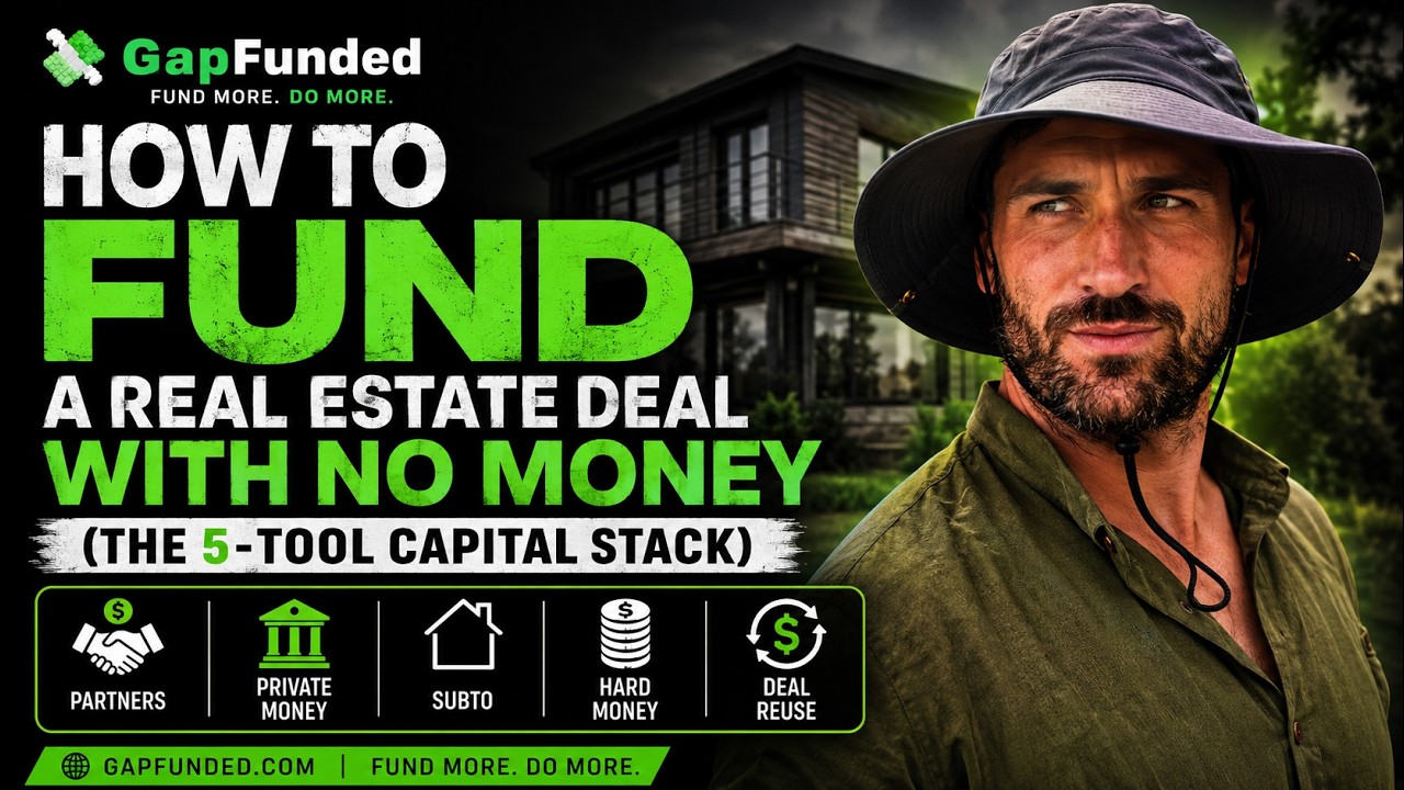 How to Fund a Real Estate Deal With No Money (The 5-Tool Capital Stack)