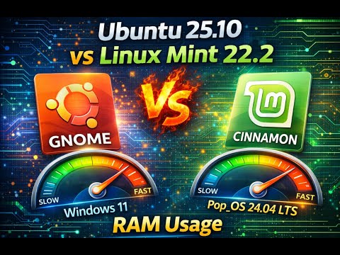Ubuntu 25.10 vs Linux Mint 22.2 | GNOME vs CINNAMON | RAM Usage
