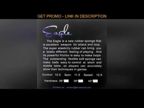 New!! 61second Eagle Pips in Table Tennis PingPong Rubber with yellow Sponge