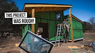 Our Cabin Renovation CONTINUES! Installing Our HUGE WINDOWS + We’ve Got Intruders 😳