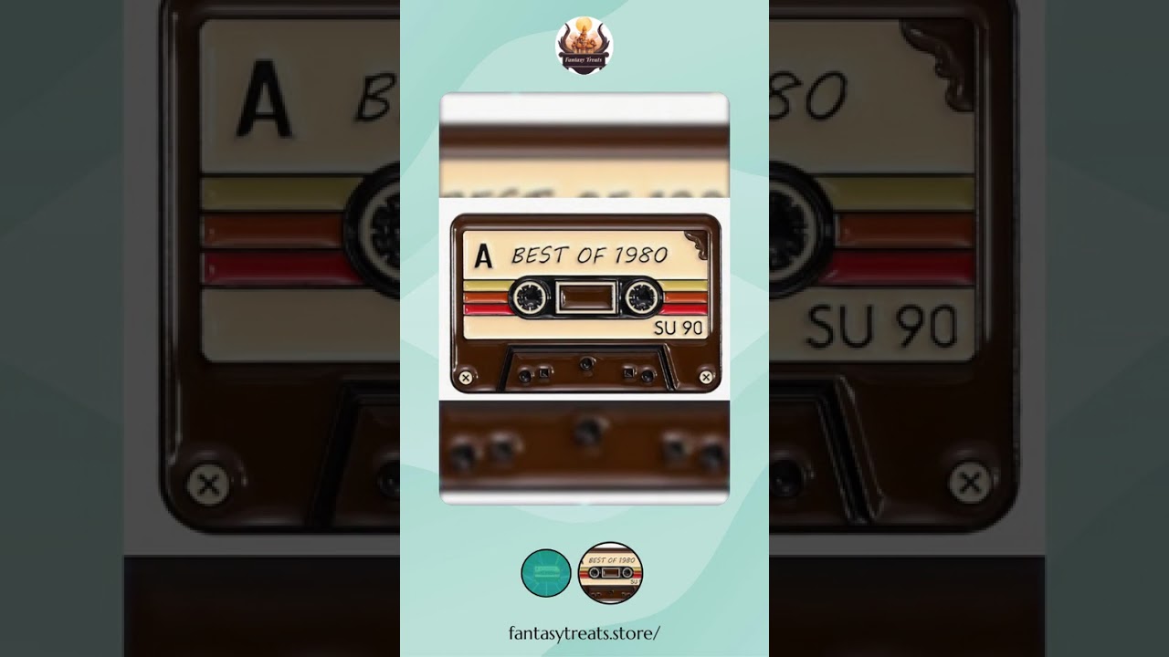 Best of 1980 Cassette Enamel Pin 2x3cm – Retro 80s Mixtape Music Accessory