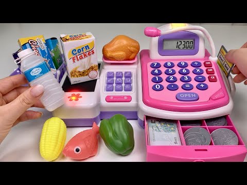 [🐰Toy asmr🐰] Cute Pink Cash Register PlaySet Satisfying with Unboxing 계산대 장난감 No talking Review Toys