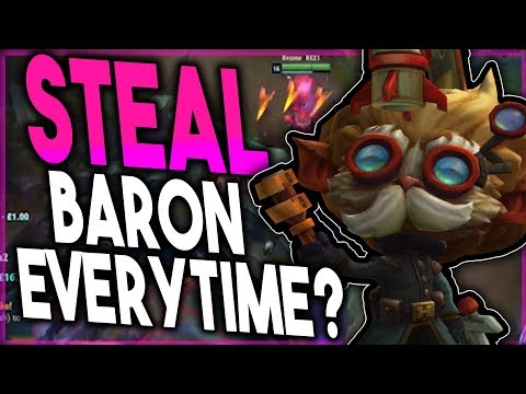 HOW TO STEAL BARON EVERYTIME! SEASON 9 HEIMERDINGER GUIDE - League of Legends