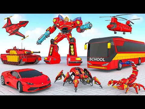 Multiple Robot Car Game: Snake Tiger Crocodile Eagle Robot - Android iOS Gameplay