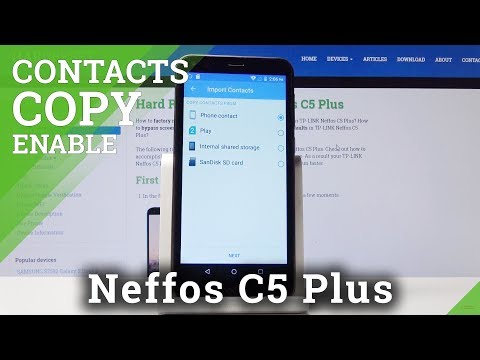 How to Copy Contacts in TP-LINK Neffos C5 Plus - Export Numbers