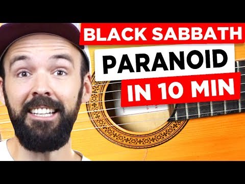 Learn guitar - Black Sabbath - Paranoid - in 10 minutes - EASY & in German
