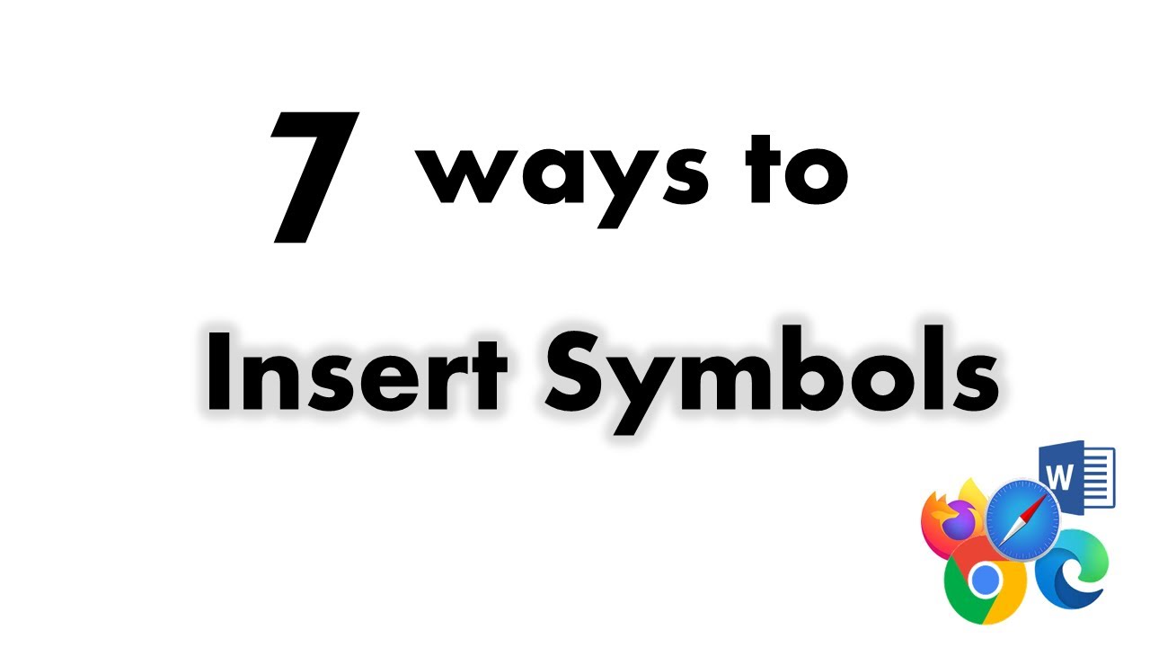 Inserting Special Symbols into Word and Websites (HTML, CSS, or Javascript)