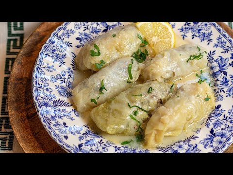 Make this Greek Classic! Lahanodolmades: Stuffed Cabbage Rolls in Lemo Sauce