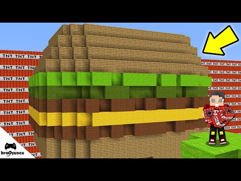 MİNECRAFT DEV HAMBURGER 9999 TNT İLE PATLATMAK