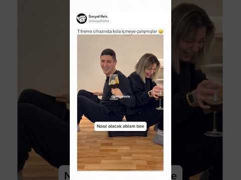 Titreme cihazında kola içmeye çalışmışlar 😄