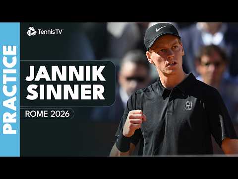 Live Practice: Jannik Sinner Prepares For His R16 Match