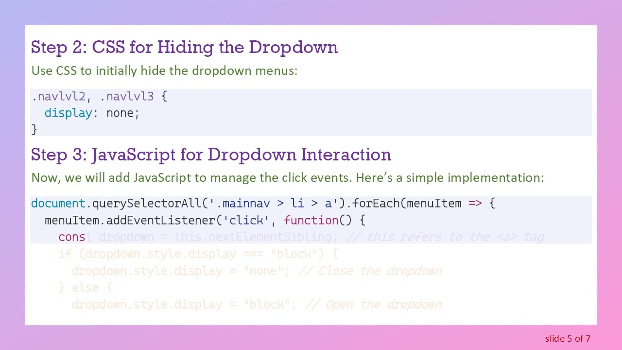 Implementing a Responsive Dropdown Menu for Touch Devices Using JavaScript