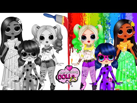 MLB, Harley Quinn, Isabella y Otras Cambian de Colores - Muñecas de Papel DIY