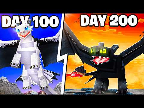 I Survived 200 Days in HOW TO TRAIN YOUR DRAGON HARDCORE Minecraft!