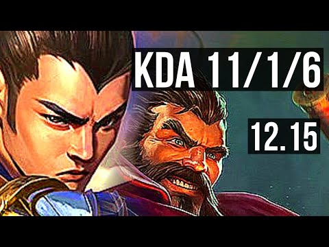 XIN ZHAO vs GRAVES (JNG) | 11/1/6, 600+ games, Legendary | NA Master | 12.15
