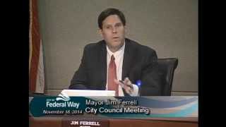 preview picture of video '11/18/2014 - Federal Way City Council - Regular Meeting'