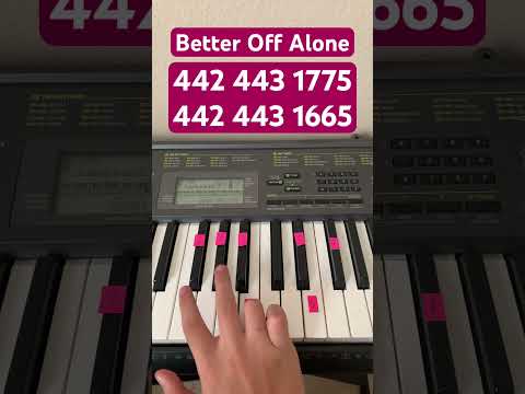How To Play Better Off Alone | Easy Piano Tutorial #shorts