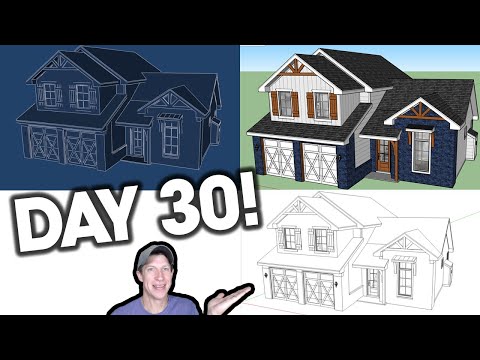 Learn SketchUp in 30 Days DAY 30 - Using STYLES in SketchUp!