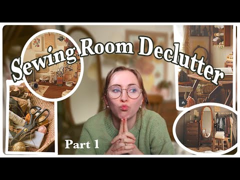 Decluttering and Organizing my Sewing Room ~part 1~ diy storage solutions