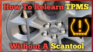How To Relearn & Reset TPMS (Tire Pressure Monitor System) Light. Ford Bronco, Maverick, & More. DIY