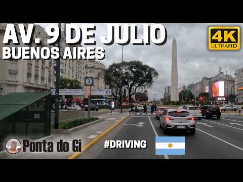 Atravesando la enorme 9 de Julio | Buenos Aires #DRIVING 4K 2026 - ARGENTINA
