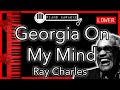 Georgia On My Mind (LOWER -3) - Ray Charles - Piano Karaoke Instrumental