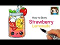 How to Draw Strawberry Lemonade 🍓🍋 Summer Art Series #12
