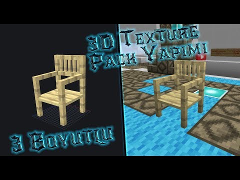 3D TEXTURE PACK YAPIMI | Command Block | Minecraft 1.14.4 !!