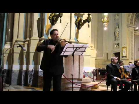 Salvatore Petrotto violinista ,piano  Direttore Corinne Latteur  3/12/2012  Cattedrale di Palermo