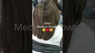 Medium Brown Hair Color for Back to School.💯💇💈💅💄✂️❤️