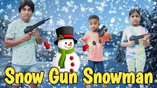 Snow Gun Snowman ⛄️ | comedy video | funny video | Prabhu sarala lifestyle