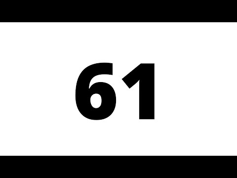 61 Second Countdown Timer White Screen With Sound Effect