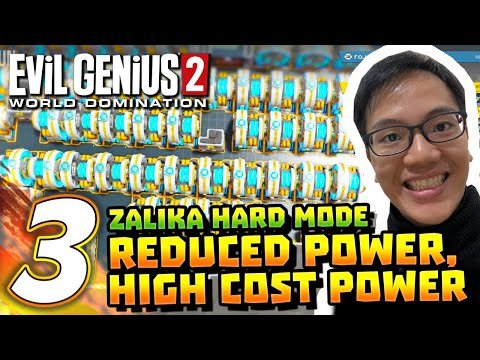 EVIL GENIUS 2 ZALIKA (HARD MODE) PART 3 SOLVED POWER HARD MODE PROBLEM, HIRE FUGU FURUKAWA!