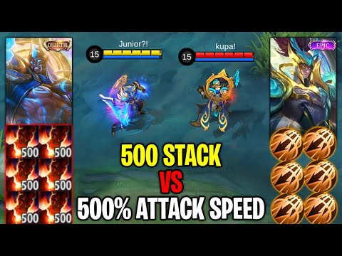 ALDOUS 500 STACK VS 500% ATTACK SPEED ZILONG | MOBILE LEGENDS