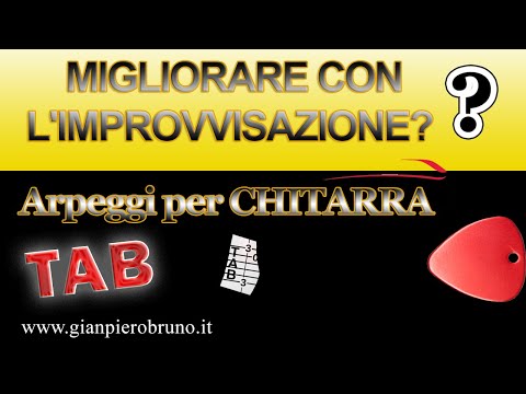 String skipping ARPEGGI CHITARRA SU ACCORDI minori e maggiori (m7 - maj7)