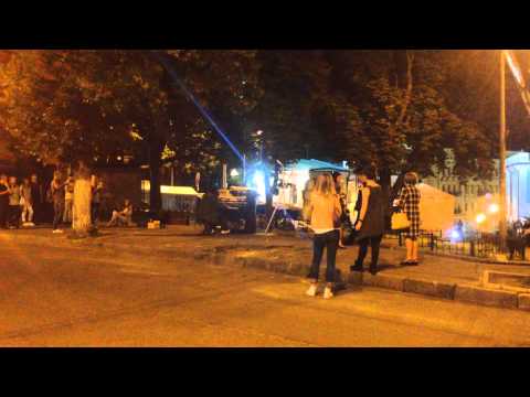 Improvised concert on the streets of Kiev, Ukraine