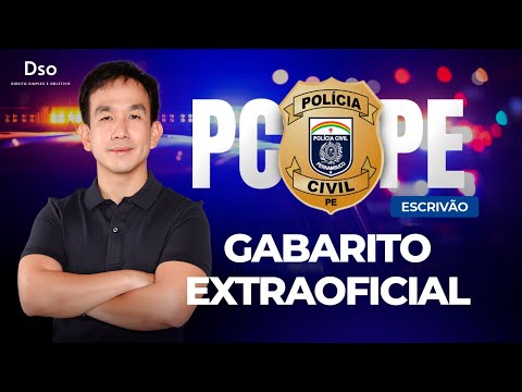Gabarito Extraoficial PC PE - Escrivão - Com Direito Simples e Objetivo