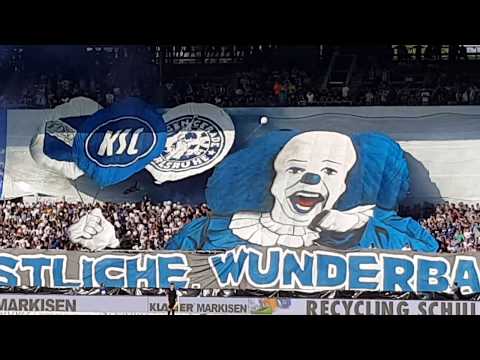 18.04.2018 Karlsruher SC - Waldhof Mannheim 4:0, Choreo, Choreografie, Support, Pyro, Pyrotechnik