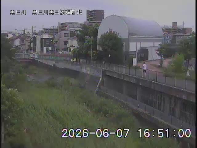 黒目橋調節池黒目川取水映像監視局