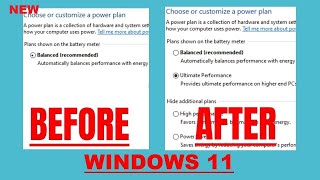 How To Enable Missing High Performance Plan | Ultimate Performance Power Plan Windows 11