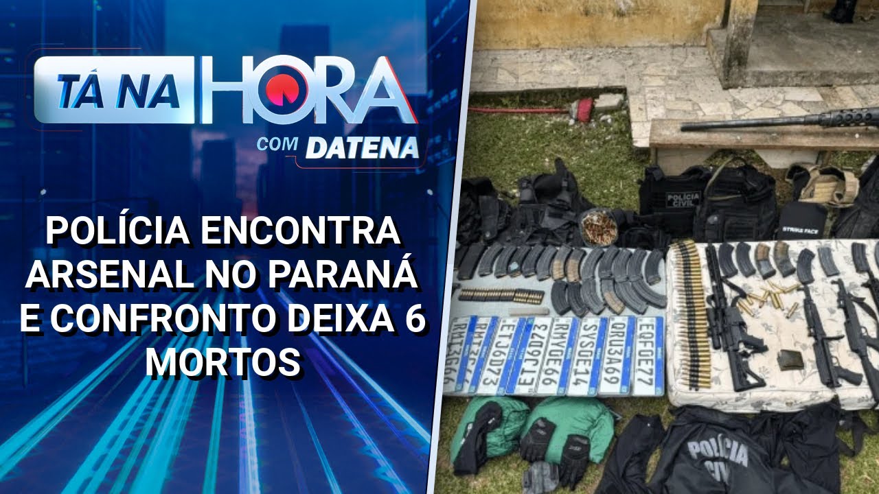 Polícia encontra arsenal de armas no Paraná e confronto deixa 6 mortos | Tá na Hora (17/01/25)