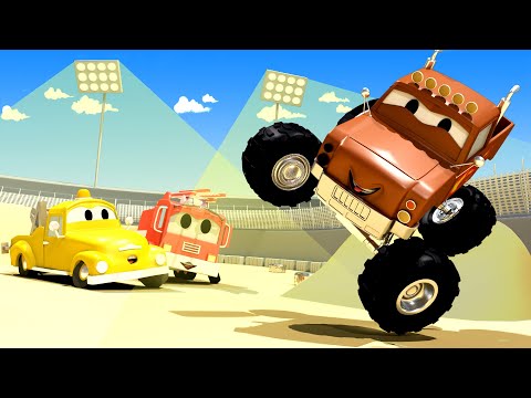 Troy der Zug -  Marley der Monstertruck zeigt den kleinen Autos was er drauf hat ! - Autopolis   🚄