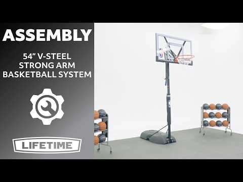 Lifetime 54-Inch Polycarbonate Strong Arm Portable Basketball Hoop (NBA Logo)
