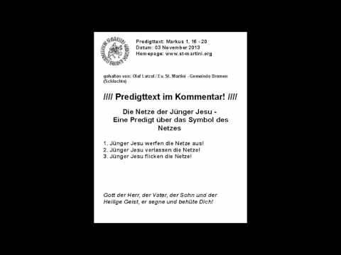 03.11.2013 - Die Netze der Jünger Jesu!