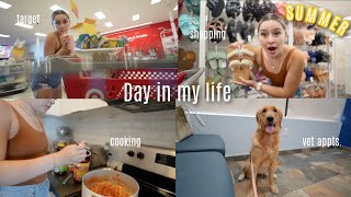 SUMMER DAY IN MY LIFE | target runs, cooking, cleaning, vet