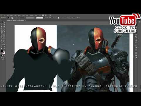 Adobe Illustrator Mesh Tool Tutorial |  Using the mesh tool (Creating an deathstroke) #GSFXMentor