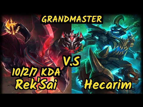 CNB Yampi (REK'SAI) vs HECARIM - 10/2/7 KDA JUNGLE GAMEPLAY - BR Ranked GRANDMASTER v9.6