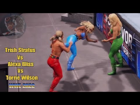 WWE 2K22 Alexa Bliss Vs Torrie Wilson Vs Trish Stratus - Triple Threat Match