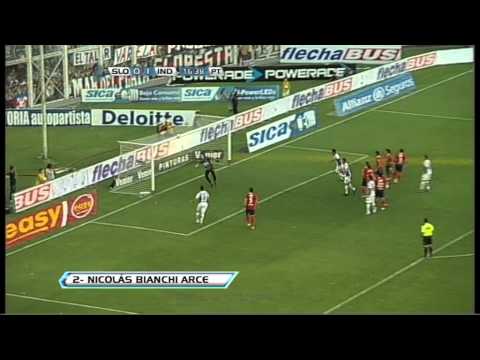 Gol de Bianchi. San Lorenzo 1 Independiente 1. Fecha 18. Torneo Inicial 2012. Fútbol Para Todos