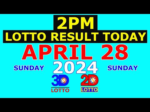 Lotto Result Today 2pm April 28 2024 (PCSO)